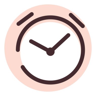 Alarm açık, resimleme, vektör, beyaz arkaplan.