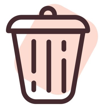 Çöp kutusu, illüstrasyon, vektör, beyaz arkaplan.