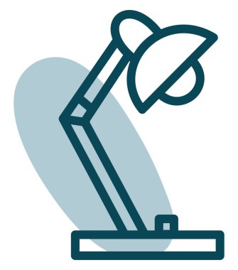 Ofis lambası, illüstrasyon, vektör, beyaz arka plan.