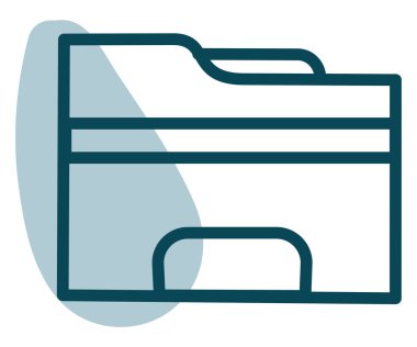 Ofis dosyası, illüstrasyon, vektör, beyaz arkaplan.