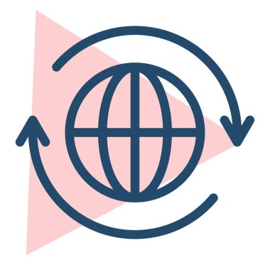 Beyaz arkaplanda internet bağlantısı, illüstrasyon, vektör.