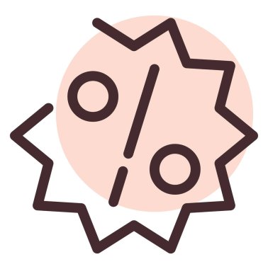 Çevrimiçi alışveriş indirimi, illüstrasyon, vektör, beyaz arka planda.