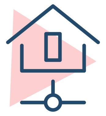 Ağ evi, illüstrasyon, vektör, beyaz arkaplan üzerinde.