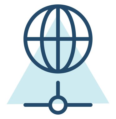 Beyaz arkaplanda ağ küresi, illüstrasyon, vektör.