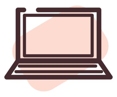 Çevrimiçi alışveriş bilgisayarı, illüstrasyon, vektör, beyaz arka planda.