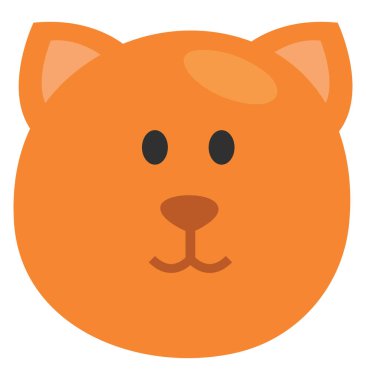 Beyaz arka planda evcil kedi, illüstrasyon, vektör..