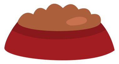 Beyaz arka planda köpek maması, illüstrasyon, vektör..