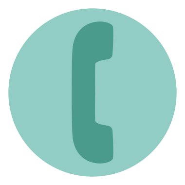 Yeşil telefon, illüstrasyon, vektör, beyaz arkaplan.