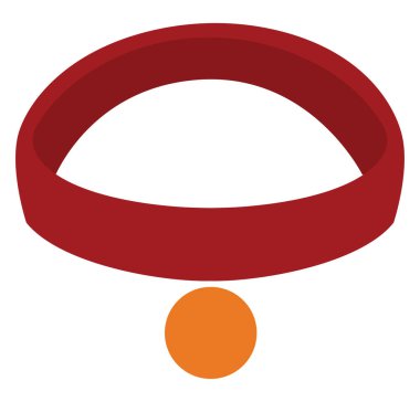 Beyaz arka planda evcil hayvan tasması, illüstrasyon, vektör..