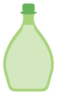 Büyük su şişesi, illüstrasyon, vektör, beyaz arka planda..