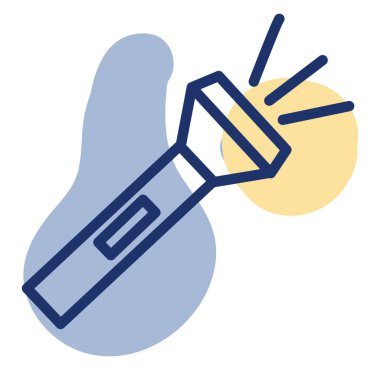 Polis ışığı, illüstrasyon, vektör, beyaz arka planda.