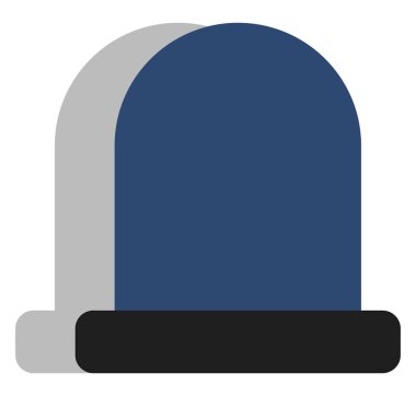 Mavi polis sireni, illüstrasyon, vektör, beyaz arka planda..