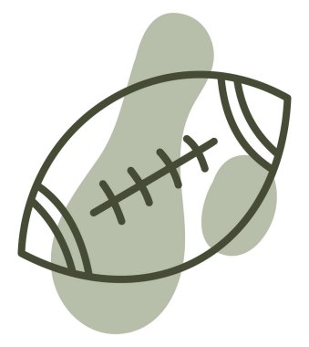 Amerikan futbolu okulu, illüstrasyon, vektör, beyaz arka planda..