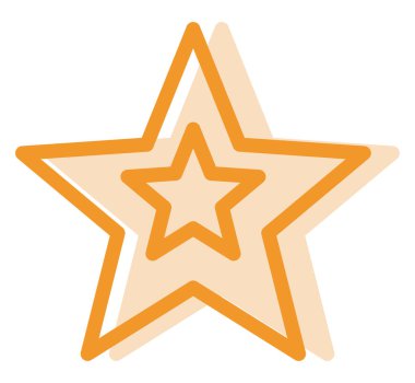 Okul yıldızı, illüstrasyon, vektör, beyaz arkaplan.