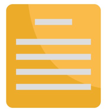 Beyaz arkaplanda sarı ders kitabı, illüstrasyon, vektör.