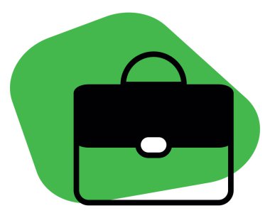 Öğretmenlerin okul çantası, illüstrasyon, vektör, beyaz arka plan.