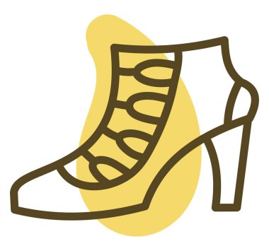 Modern yüksek topuklar, illüstrasyon, vektör, beyaz arka plan.