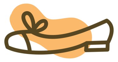 Kadın yaz ayakkabıları, illüstrasyon, vektör, beyaz arka planda.