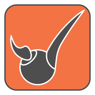 Beyaz arka planda sigara piposu, illüstrasyon, vektör..