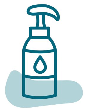 Beyaz arkaplanda spa serumu, illüstrasyon, vektör.