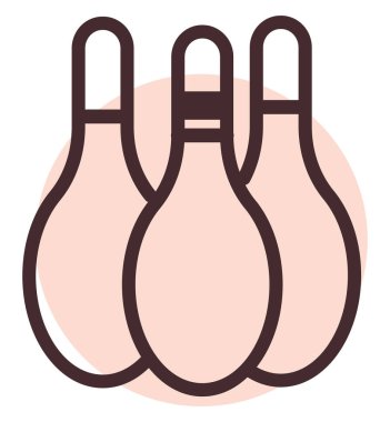 Bowling lobutları, illüstrasyon, vektör, beyaz zemin üzerinde.