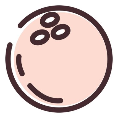 Bowling topu, illüstrasyon, vektör, beyaz zemin üzerinde.