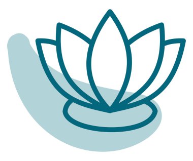 Beyaz arkaplanda spa çiçeği, illüstrasyon, vektör.