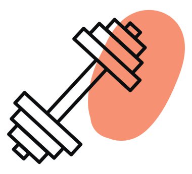 Beyaz arkaplanda spor ağırlıkları, illüstrasyon, vektör.