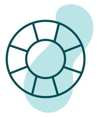 Beyaz arkaplanda tatil tasarruf kemeri, illüstrasyon, vektör.