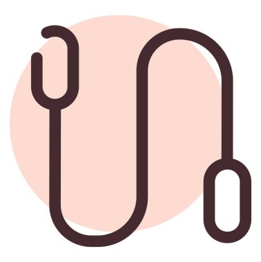 Beyaz arkaplanda ip atlama, illüstrasyon, vektör.