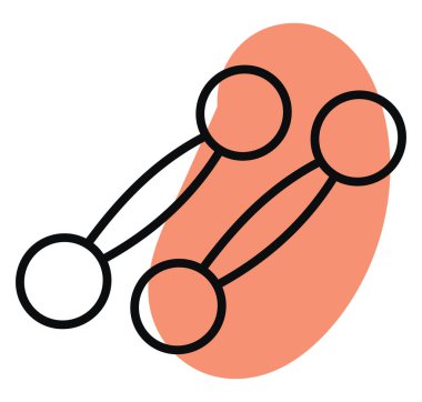 Beyaz zemin üzerinde turuncu fitness ağırlıkları, illüstrasyon, vektör.