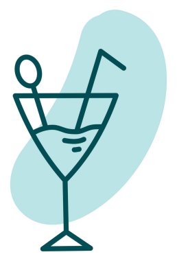 Plaj kuyruğu, illüstrasyon, vektör, beyaz arka planda..