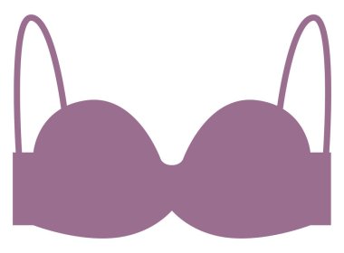 Mor sütyen, illüstrasyon, vektör, beyaz arkaplan.