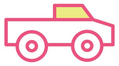 Kırmızı araba taşımacılığı, illüstrasyon, vektör, beyaz arka planda.