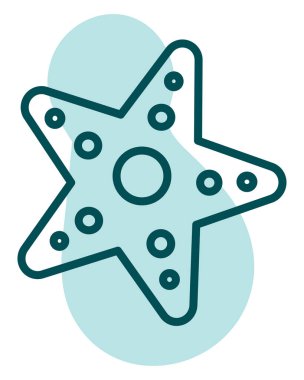 Deniz yıldızı, illüstrasyon, vektör, beyaz arkaplanda..