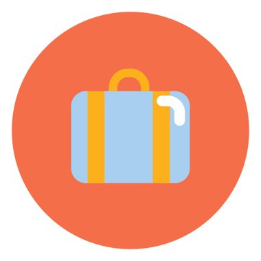 Tatil çantası, illüstrasyon, vektör, beyaz arka planda..