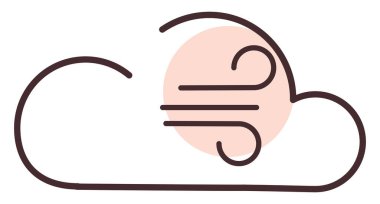 Rüzgarlı hava, illüstrasyon, vektör, beyaz zemin üzerinde.