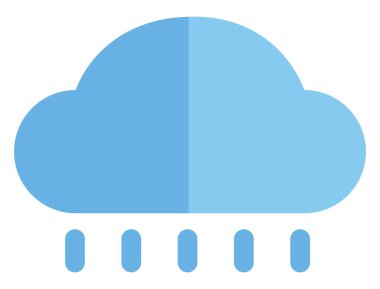 Yağmurlu bulut, illüstrasyon, vektör, beyaz arkaplanda.