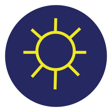 Beyaz zemin üzerinde güneşli hava, illüstrasyon, vektör.