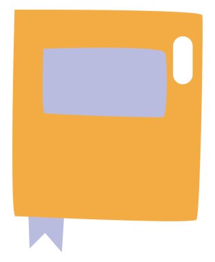 Sarı çalışma kitabı, illüstrasyon, vektör, beyaz arkaplan üzerinde.