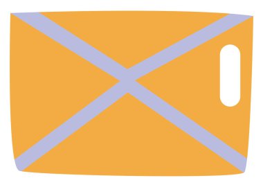 Sarı iş mektubu, illüstrasyon, vektör, beyaz arkaplan.