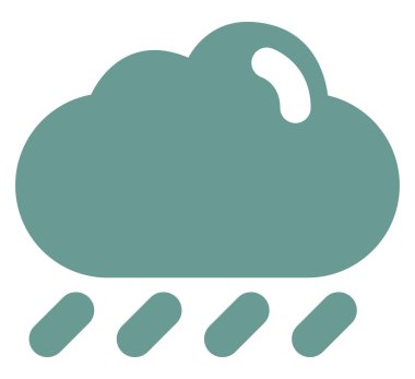 Sonbahar yağmuru, illüstrasyon, vektör, beyaz arkaplanda.