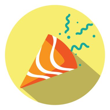 Beyaz arkaplanda doğum günü flaması, illüstrasyon, vektör.