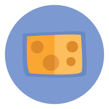 Beyaz arka planda peynir, illüstrasyon, vektör dilimi.