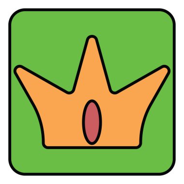 Altın doğum günü tacı, illüstrasyon, vektör, beyaz arka planda.