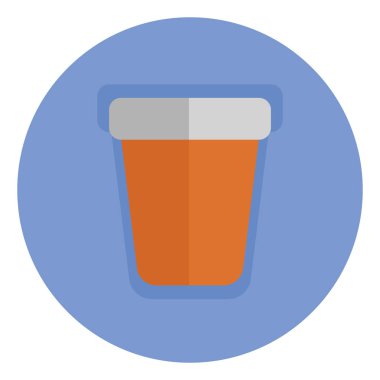 Beyaz arka planda sıcak bir fincan kahve, illüstrasyon, vektör..