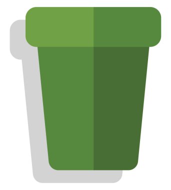 Yeşil kahve fincanı, illüstrasyon, vektör, beyaz arka planda..