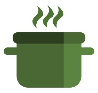 Kamp çorbası, illüstrasyon, vektör, beyaz arka planda..