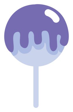 Mor lolipop, illüstrasyon, vektör, beyaz arka planda..