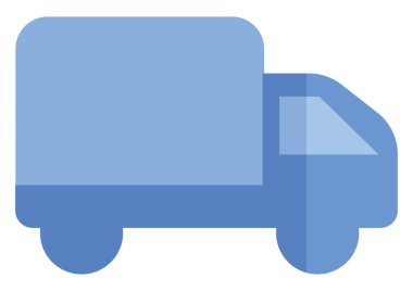 Şehir kamyonu, illüstrasyon, vektör, beyaz arka planda..